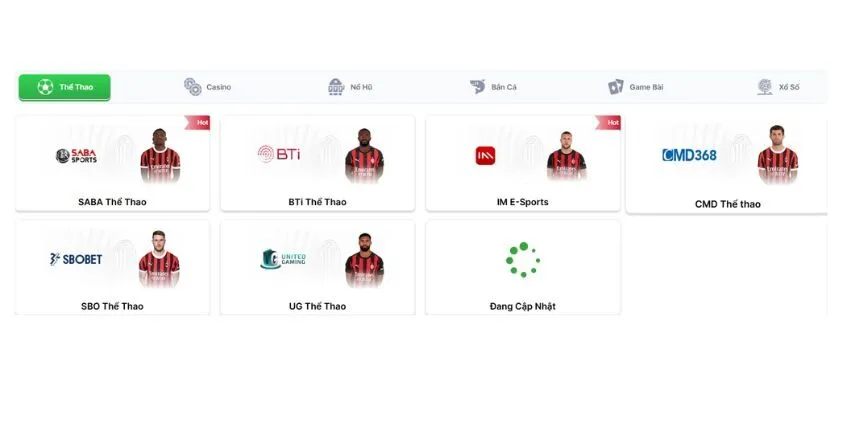 Sản phẩm cá cược thể thao và giải trí tại OK9